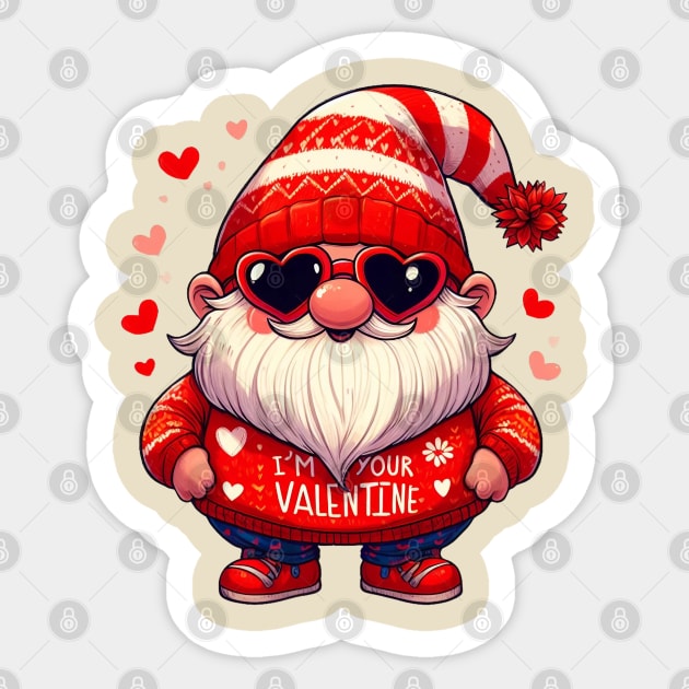 Valentine Gnomes Valentines Day 2024 Sticker by BukovskyART